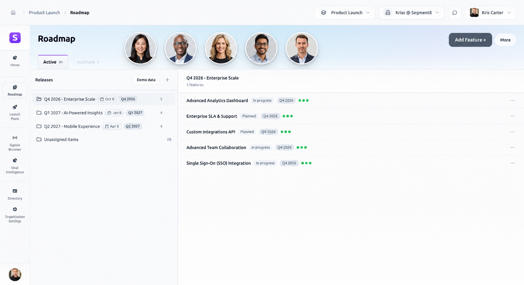 Segment8 GTM roadmap connecting product delivery to market execution